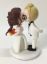 Picture of Braided Wedding Hair Bride & Slicked back hair Groom Wedding Cake Topper, Kissing Mr. & Mrs. Figurine