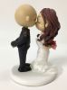 Picture of Police Wedding Cake Topper, Police Groom & Mermaid Dress Bride Cake Topper, Police Wedding Theme