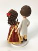 Picture of Saree & Sherwani Indian Wedding Cake Topper, Wedding Gifts for Indian Couples, Traditional Asian Wedding Decor