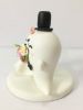 Picture of Ghost Bride & Groom Wedding Cake Topper, Halloween Themed Wedding