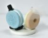 Picture of Donut Bride & Oreo Groom Wedding Cake Topper, Baker Wedding Cake Topper, Pink & Blue wedding theme