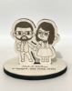 Picture of Animal Crossing Engagement Cake Topper, Wedding Dance Bride & Groom Wood Standee, Custom Groom Bride name