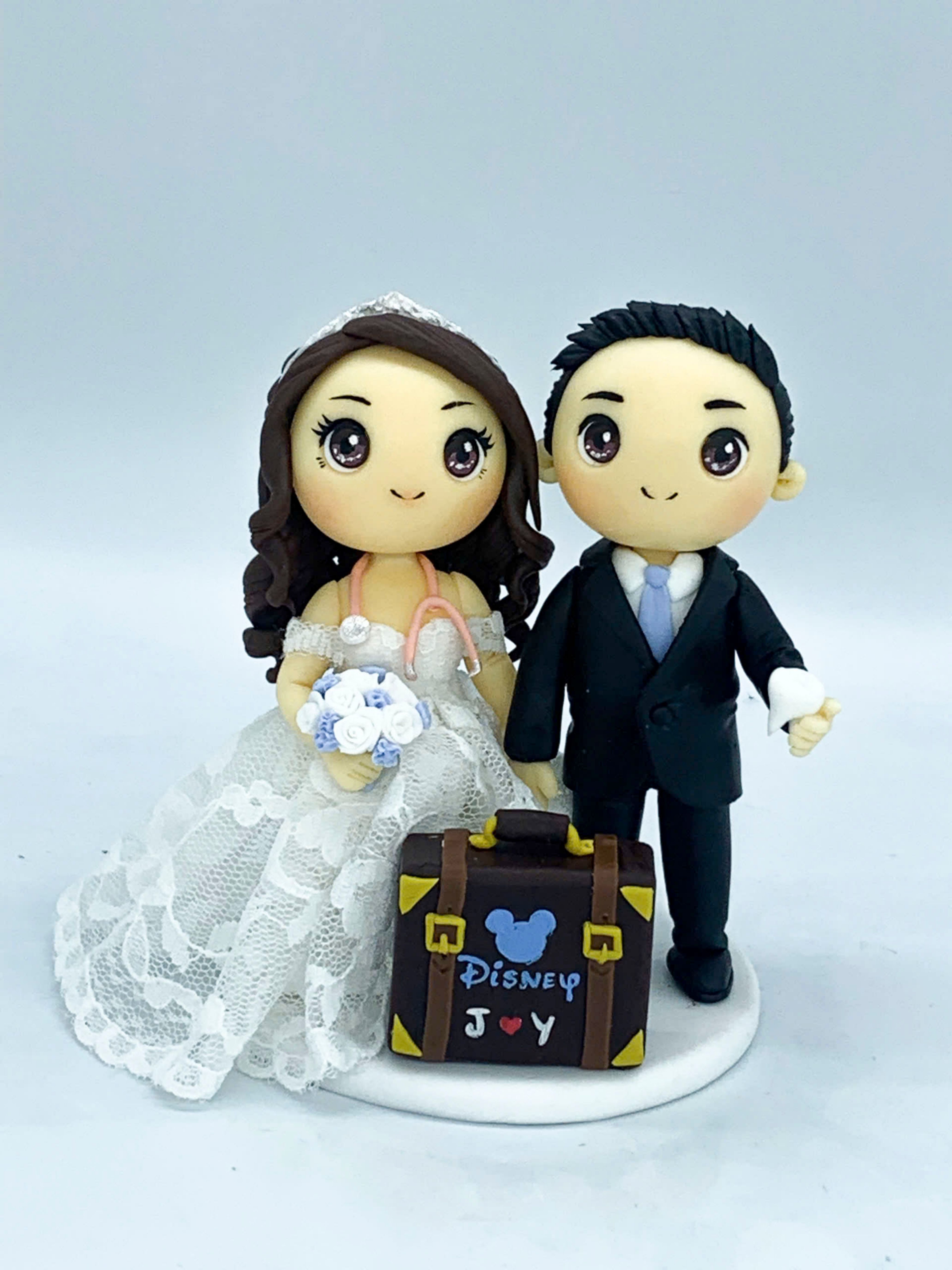 Picture of Doctor & Dentist Wedding Cake Topper,  Destination Wedding Cake Topper, Profession-Inspired Cake Topper