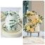 Picture of Floral Two-Tier Wedding Cake Replica, Miniature Wedding Cake Ornament,  Memorable Wedding Anniversary Gift
