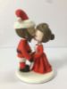 Picture of Kissing Santa & Mrs Claus Wedding Cake Topper, Mr & Mrs Claus Kissing, Christmas Wedding Cake Toppe
