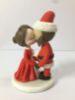 Picture of Kissing Santa & Mrs Claus Wedding Cake Topper, Mr & Mrs Claus Kissing, Christmas Wedding Cake Toppe