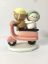 Picture of Bubu & Dudu on Vespa Wedding Cake Topper, Clay figurine from Sticker, Custom Commission Character
