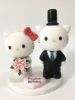 Picture of Hello Kitty & Daniel Wedding Cake Topper, Cute Bridal Shower Gifts, Hello Kitty Wedding Keepsake