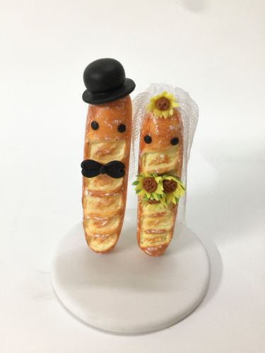Picture of Baguette Wedding Cake Topper, Parisian Wedding Theme, Funny Wedding Decor, Birthday Gifts for Baker