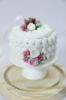 Picture of Custom 1 tier cake ornament with topper and high stand, First Christmas married ornament