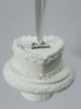 Picture of Just Married Wedding Cake Ornament, Keychain Wedding Cake Replica, Unique Handmade Keepsake