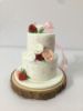 Picture of Naked Wedding Cake Replica, Custom Wedding Cake Ornament, 2 tiers cake with base