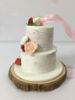 Picture of Naked Wedding Cake Replica, Custom Wedding Cake Ornament, 2 tiers cake with base