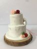 Picture of Naked Wedding Cake Replica, Custom Wedding Cake Ornament, 2 tiers cake with base