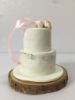 Picture of Naked Wedding Cake Replica, Custom Wedding Cake Ornament, 2 tiers cake with base