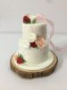 Picture of Naked Wedding Cake Replica, Custom Wedding Cake Ornament, 2 tiers cake with base