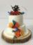 Picture of Silhouette Bride & Groom Wedding Cake Ornament, Boho Wedding Keepsake, Autumn Theme Anniversary Gift