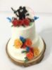 Picture of Silhouette Bride & Groom Wedding Cake Ornament, Boho Wedding Keepsake, Autumn Theme Anniversary Gift