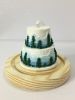 Picture of Woodland Wedding Cake Ornament, Custom Wedding Cake Replica, Cake miniature