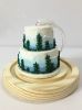 Picture of Woodland Wedding Cake Ornament, Custom Wedding Cake Replica, Cake miniature