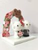 Picture of Hello Kitty Bride & Daniel Groom Wedding Cake Topper with Sakura Arch, Hello Kitty wedding with arch, Anime Lover wedding theme