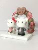 Picture of Hello Kitty Bride & Daniel Groom Wedding Cake Topper with Sakura Arch, Hello Kitty wedding with arch, Anime Lover wedding theme