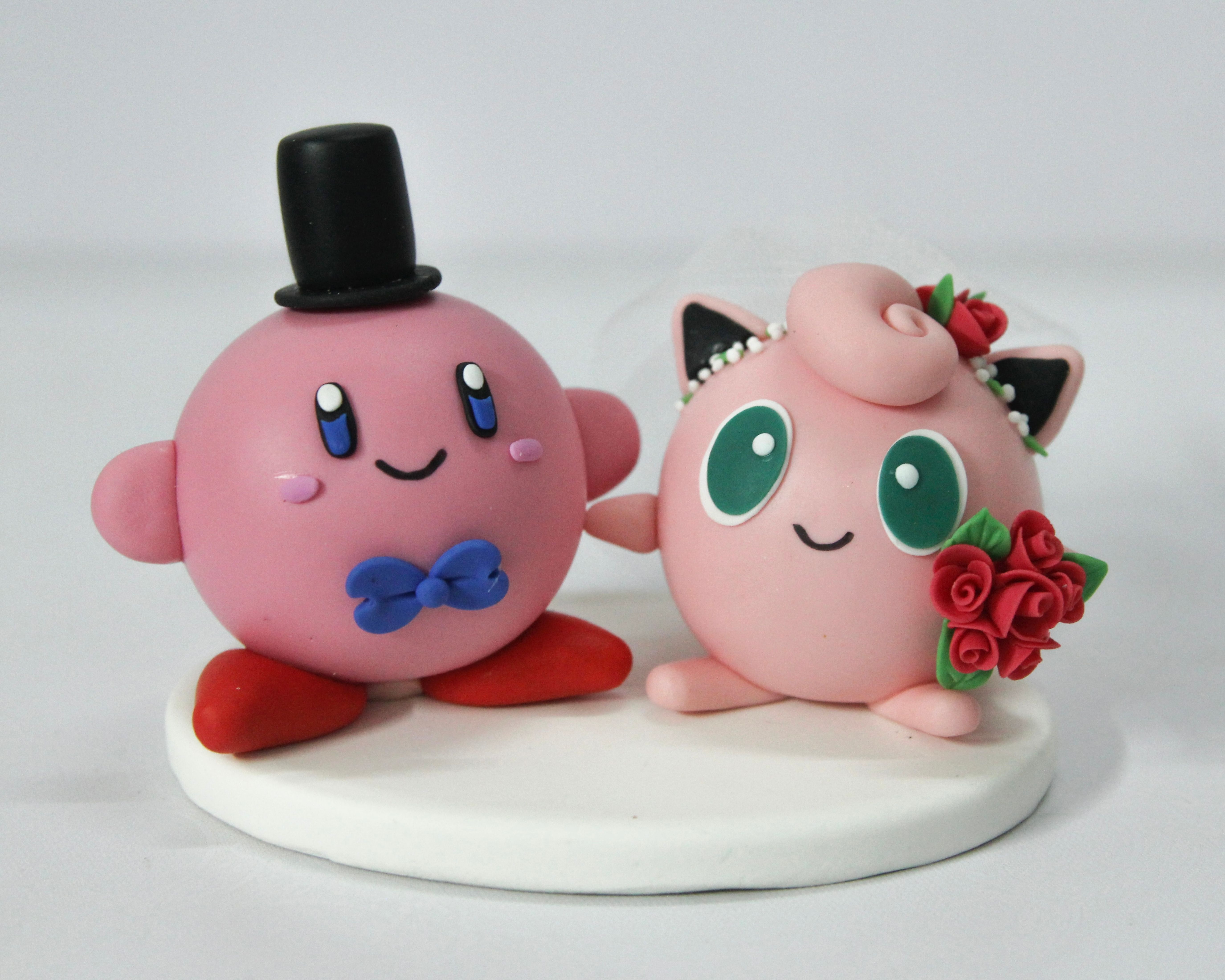 Picture of Kirby & Jigglypuff Wedding Cake Topper, Pokemon wedding cake topper, Gifts for Pokemon Lovers, Pokemon Collectible 