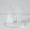 Picture of Interracial Animal Crossing Wedding Cake Topper, Acrylic Cut Bride & Groom Standee, Game Commission Wedding Cake Topper