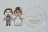 Picture of Interracial Animal Crossing Wedding Cake Topper, Acrylic Cut Bride & Groom Standee, Game Commission Wedding Cake Topper