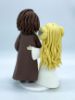 Picture of Jedi Groom & Princess Leia Bride Wedding Cake Topper from AI drawing style, Wedding Gifts for Star Wars Fans