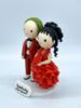 Picture of Beetlejuice & Lydia Wedding Cake Topper, Mini Halloween Topper, Anniversary Gifts for Halloween Fans