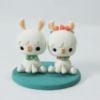 Picture of Llama Wedding Cake Topper, Farmer Wedding Cake Topper