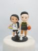Picture of Volleyball Bride & Basketball Groom Wedding Cake Topper with 2 pets, Memorial dog figurine