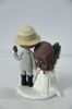 Picture of Fishing Theme Wedding Cake Topper, Funny bride & groom figurine
